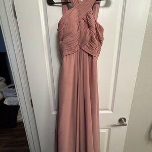 Azazie Blush Maxi Dress
